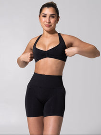 Micro Seamless Sports Bra - Heather Charcoal