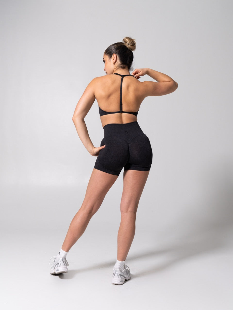Micro Seamless Sports Bra - Heather Charcoal