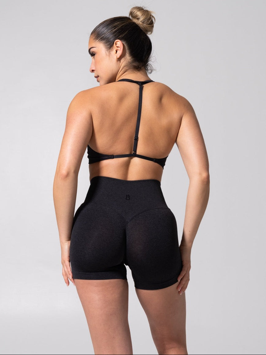 Micro Seamless Sports Bra - Heather Charcoal