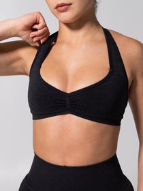 Micro Seamless Sports Bra - Heather Charcoal
