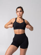 Thumbnail 5 of Vida Seamless Sports Bra - Heather Charcoal, 5 of 10