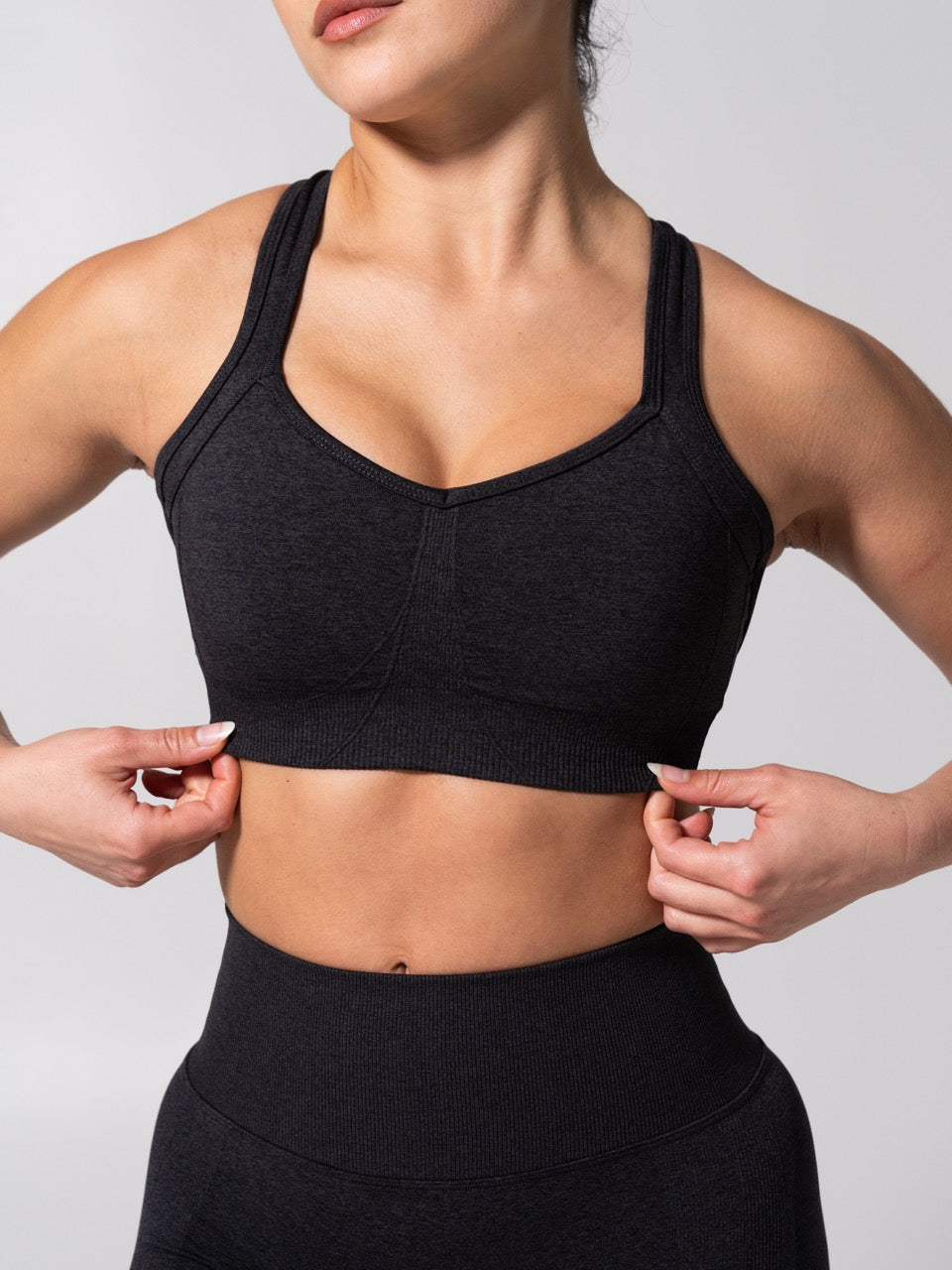 Vida Seamless Sports Bra - Heather Charcoal