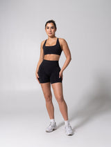 Thumbnail 2 of Power Seamless Sports Bra - Heather Charcoal, 2 of 8