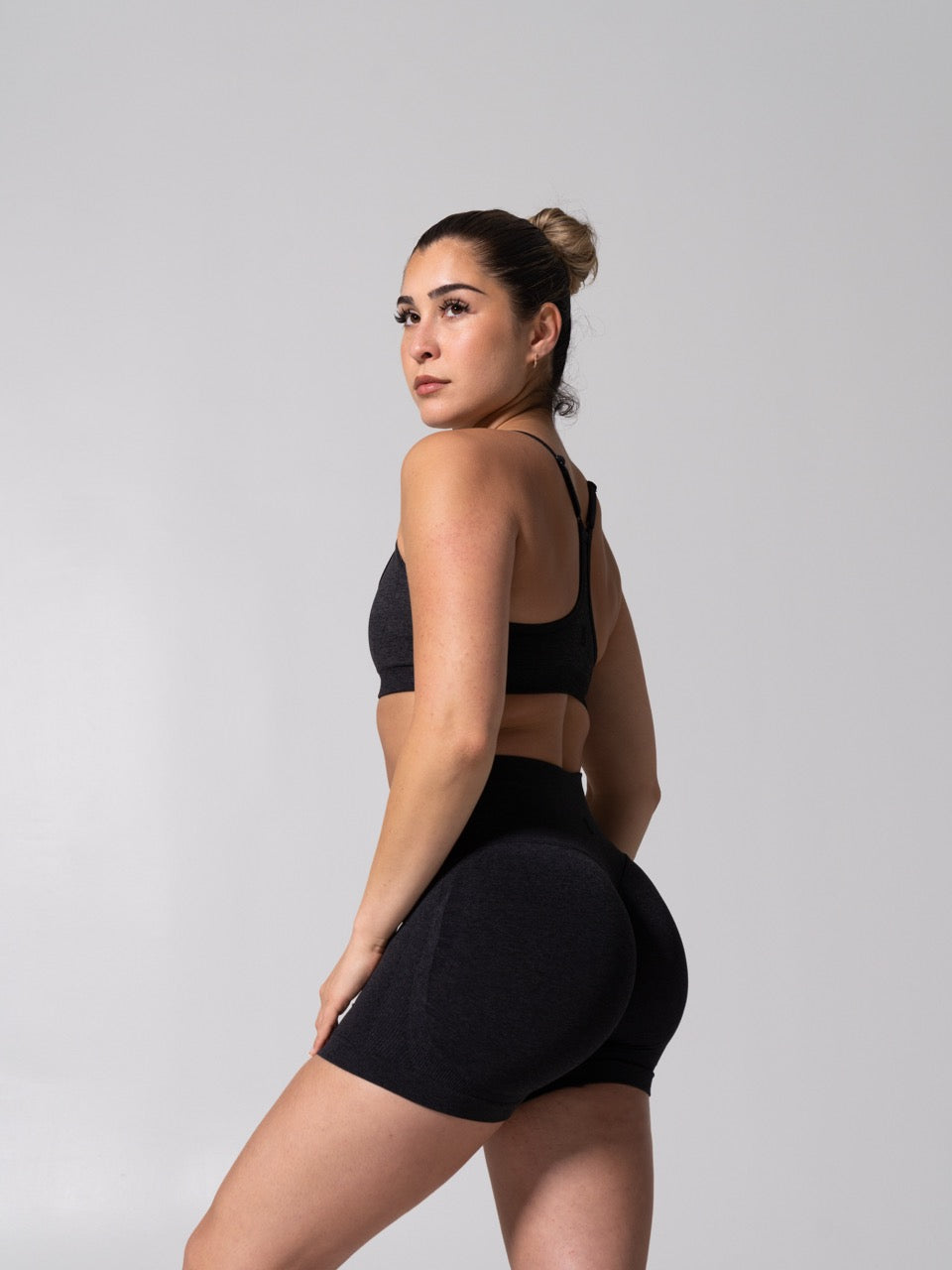 Power Seamless Sports Bra - Heather Charcoal