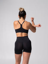 Thumbnail 4 of Power Seamless Sports Bra - Heather Charcoal, 4 of 8