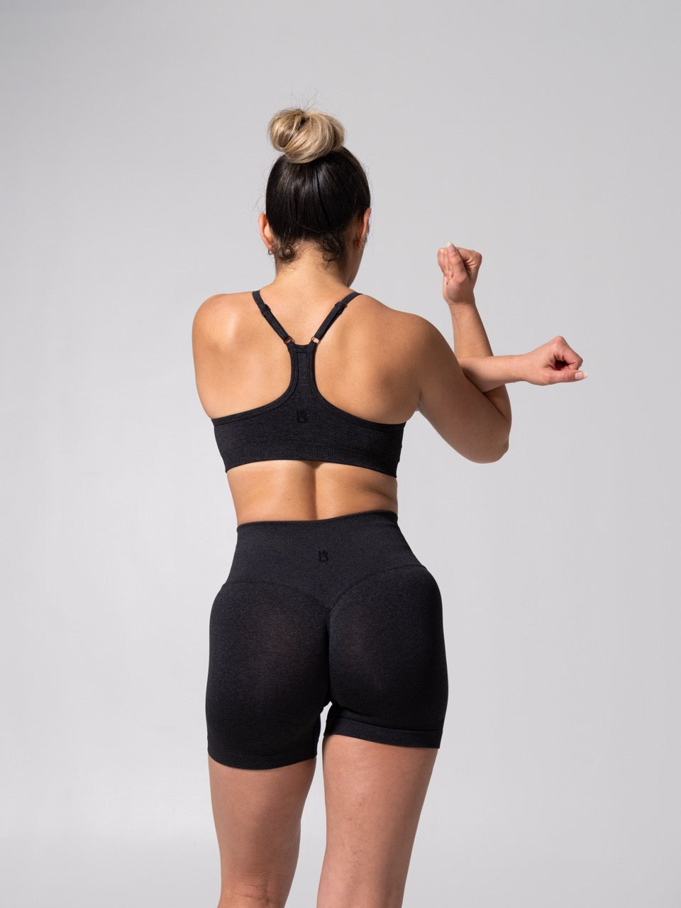 Power Seamless Sports Bra - Heather Charcoal