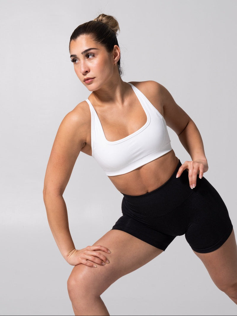 Power Seamless Sports Bra - White