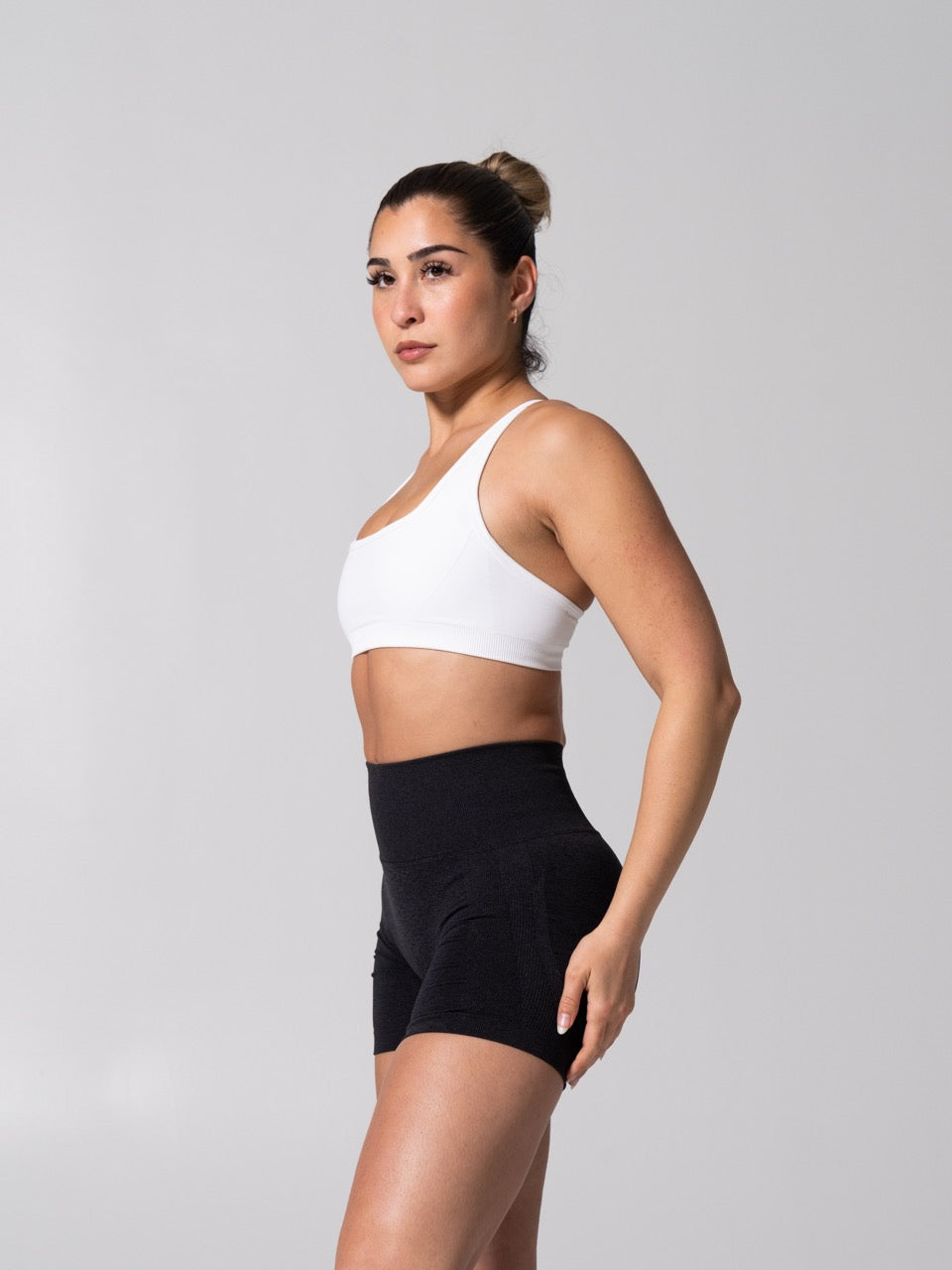 Power Seamless Sports Bra - White
