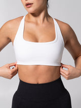 Thumbnail 1 of Power Seamless Sports Bra - White, 1 of 10