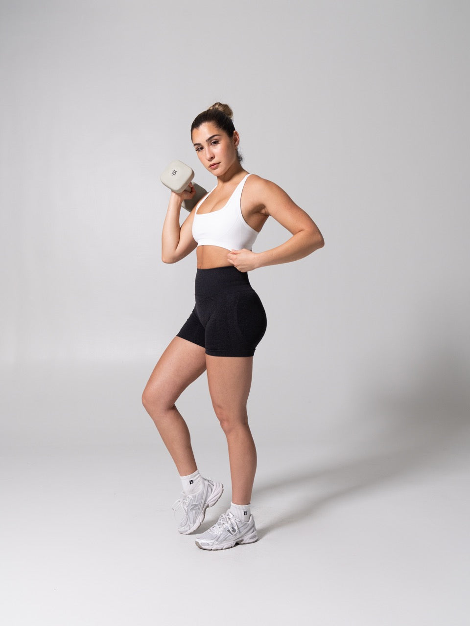 Power Seamless Sports Bra - White