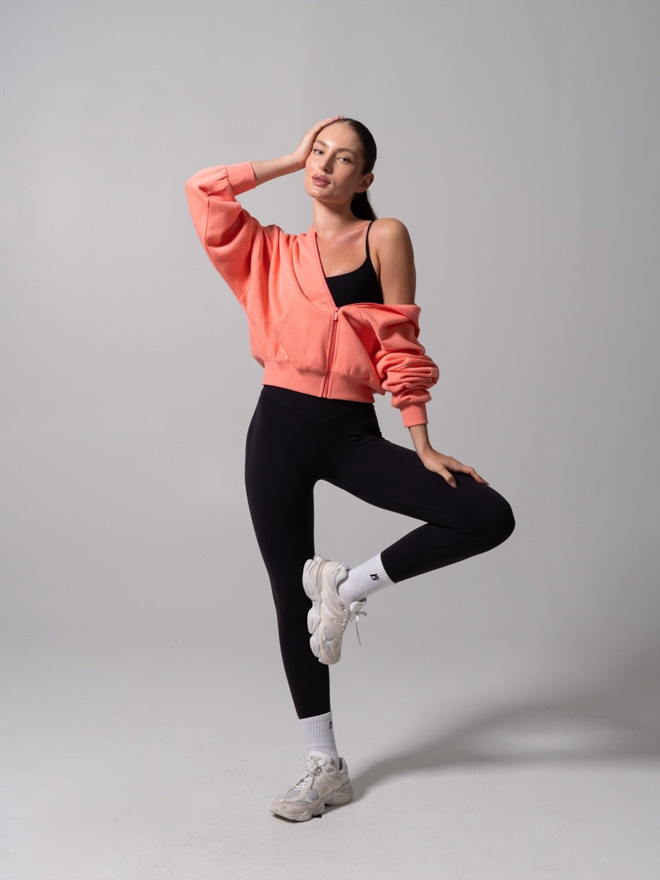 Threads Waist Zip Hoodie - Sorbet