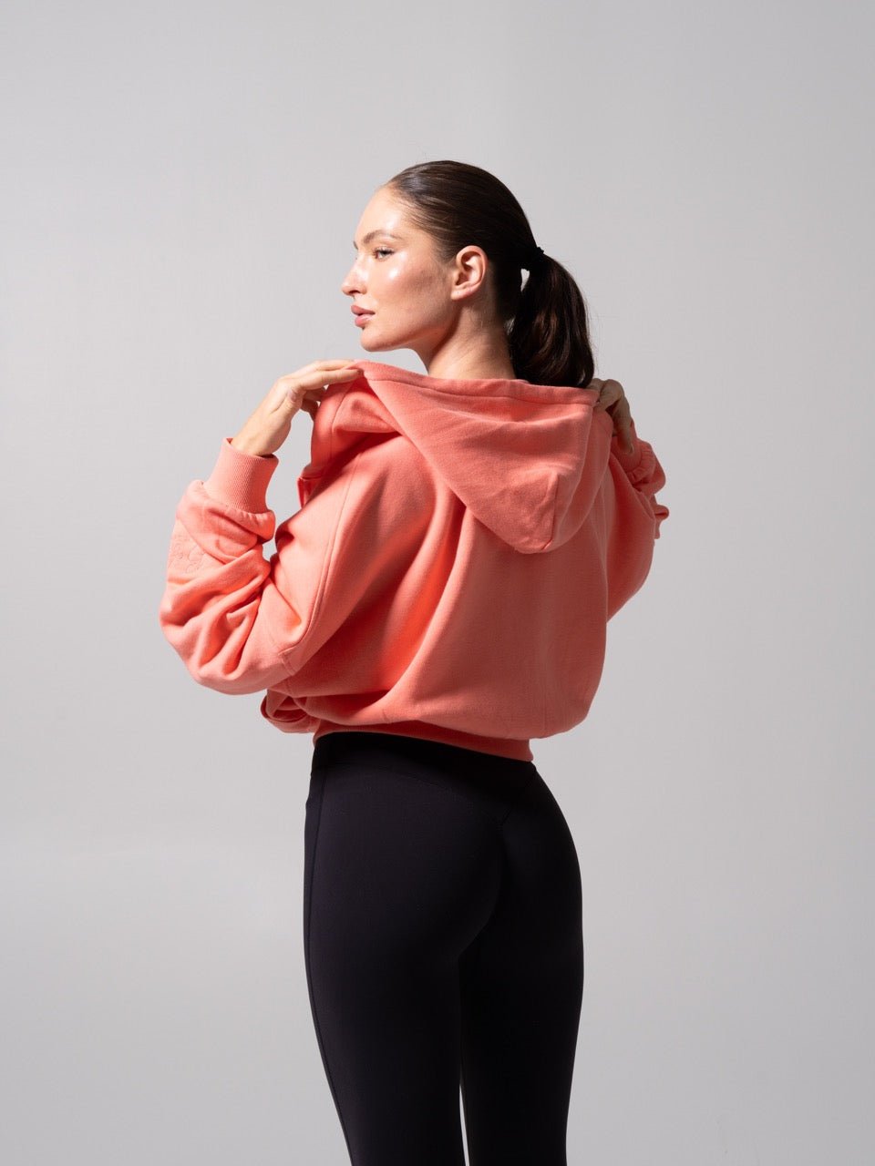 Threads Waist Zip Hoodie - Sorbet