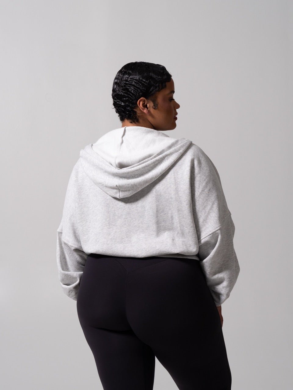 Threads Waist Zip Hoodie - Heather Grey