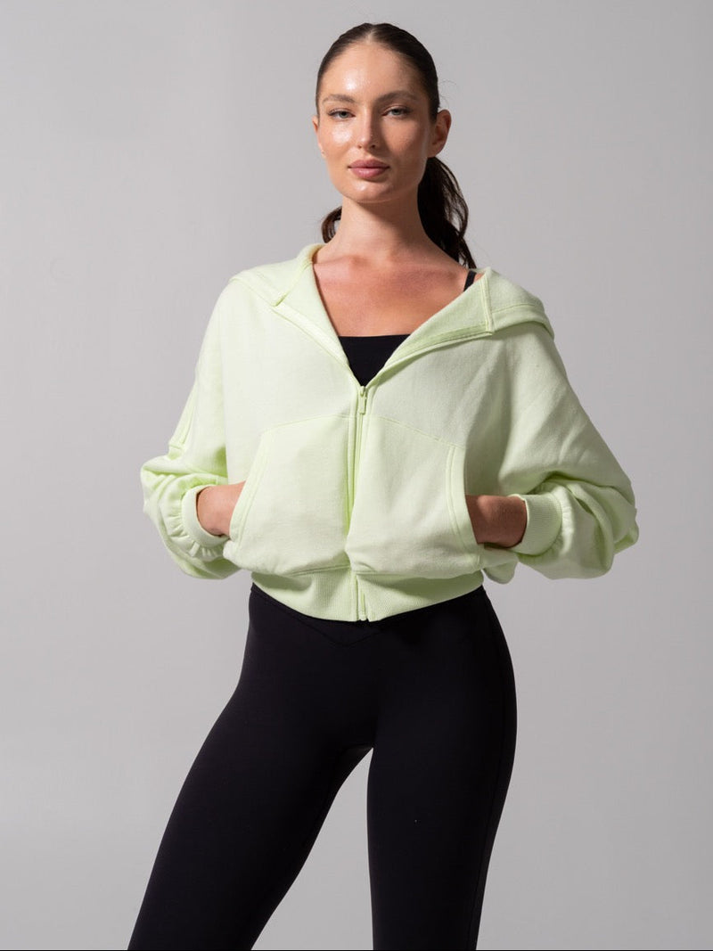 Threads Waist Zip Hoodie - Light Margarita