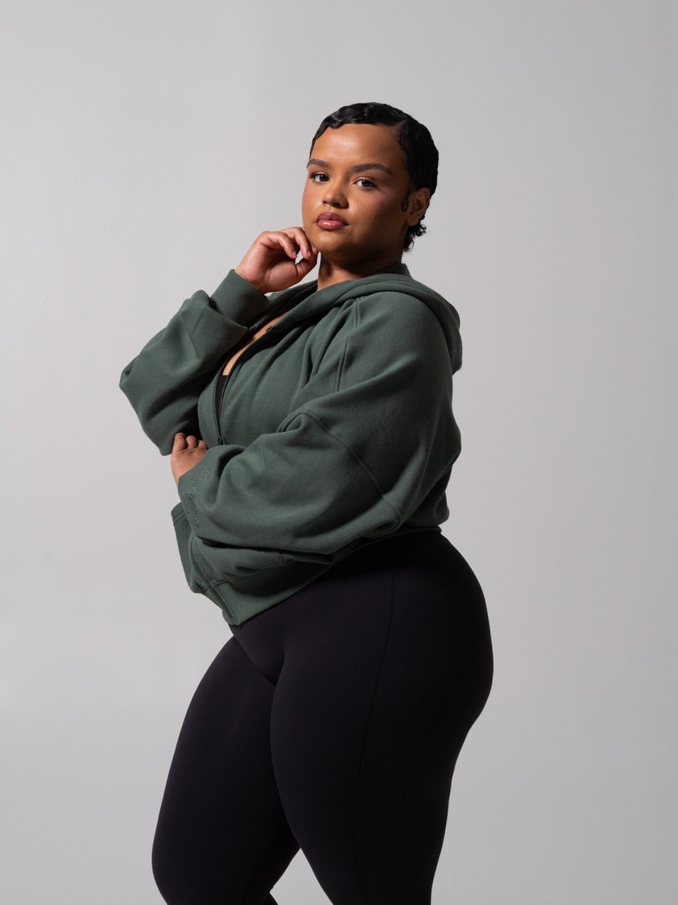 Threads Waist Zip Hoodie - Limon Pepino