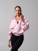 Thumbnail 3 of Threads Waist Zip Hoodie - Light Hot Mess, 3 of 11