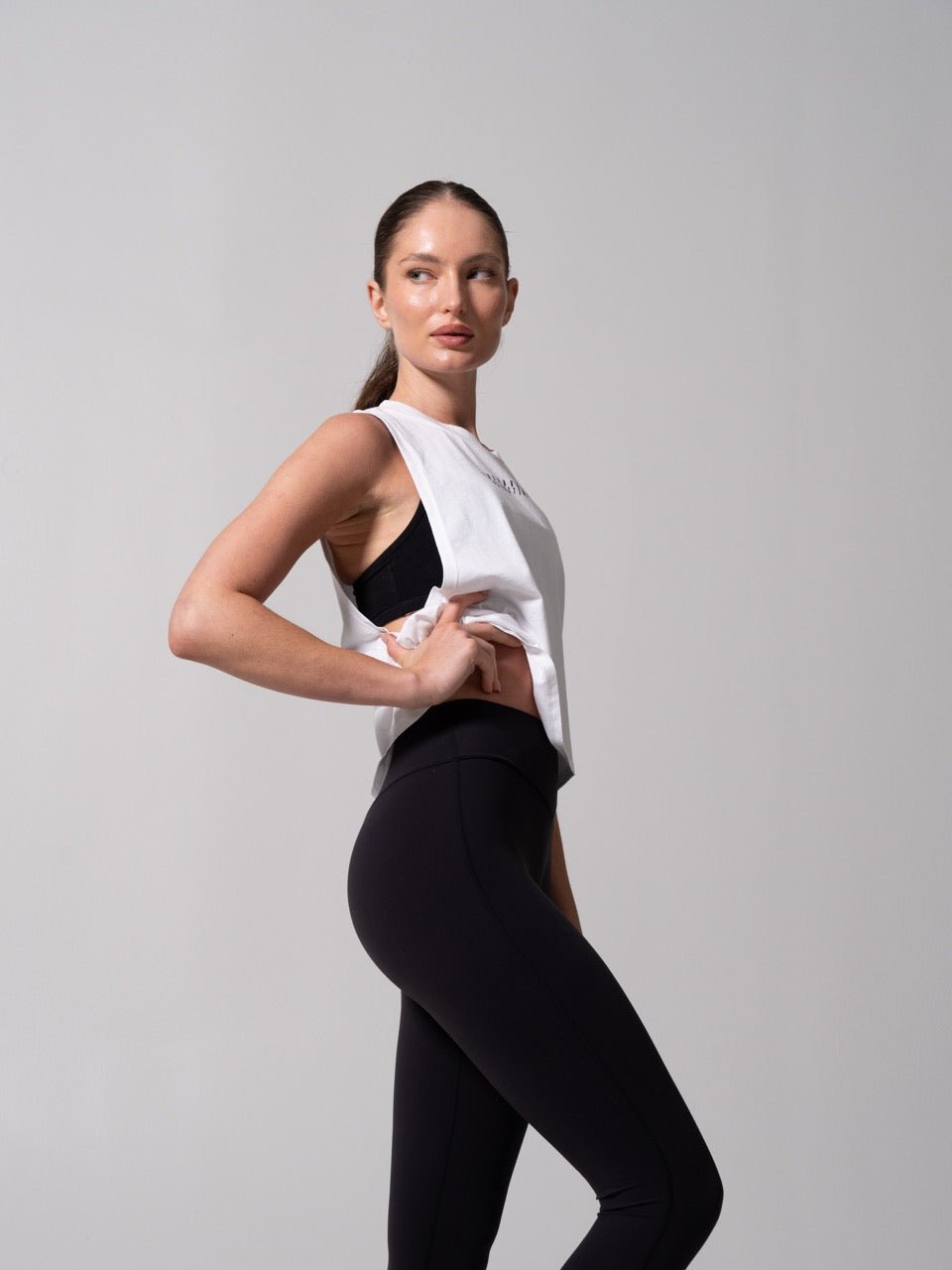 Essential Waist Tank - White