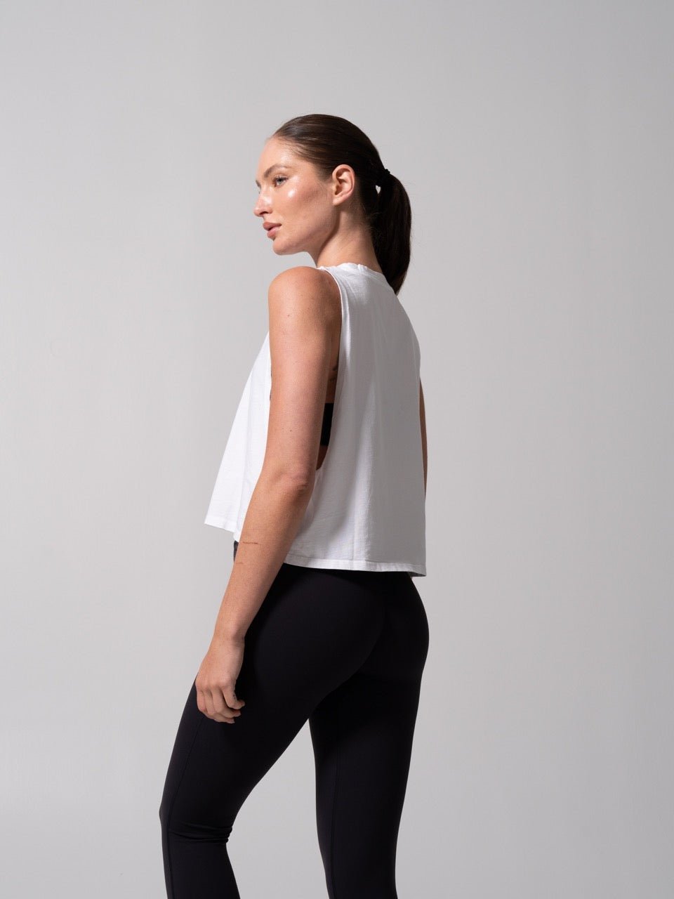 Essential Waist Tank - White