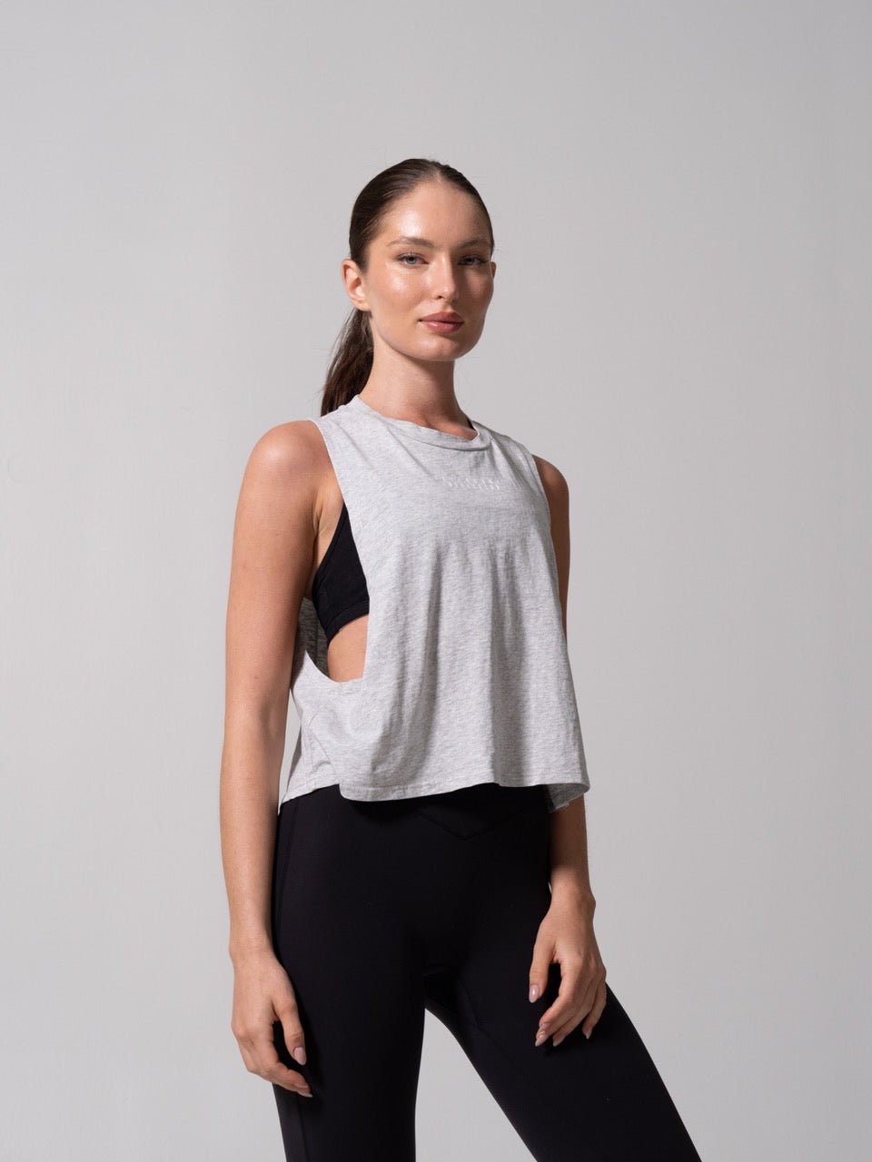 Essential Waist Tank - Heather Grey