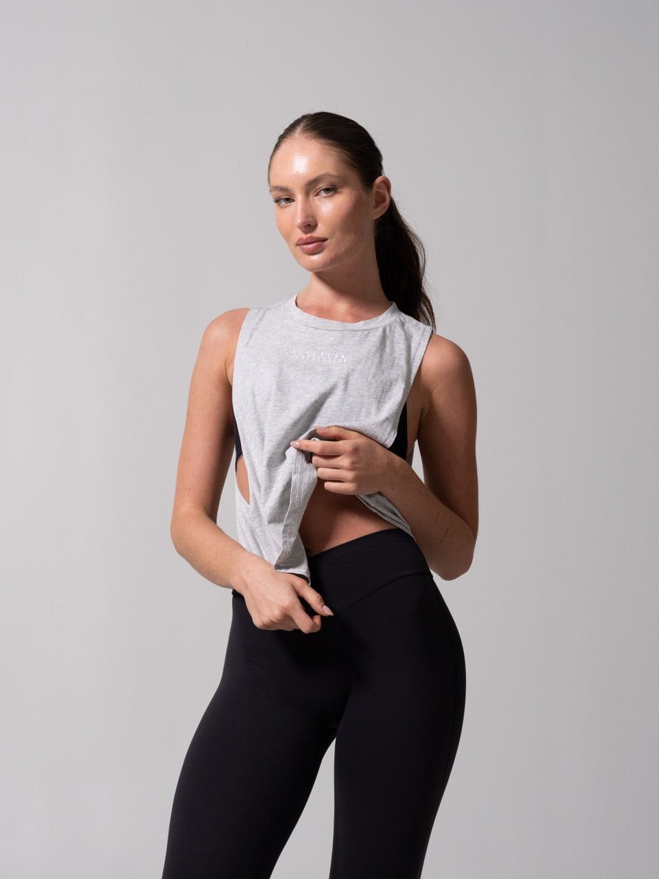 Essential Waist Tank - Heather Grey