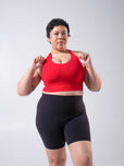 Rosa Sports Bra - Lipstick Red
