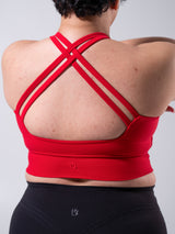 Thumbnail 4 of Rosa Sports Bra - Lipstick Red, 4 of 5