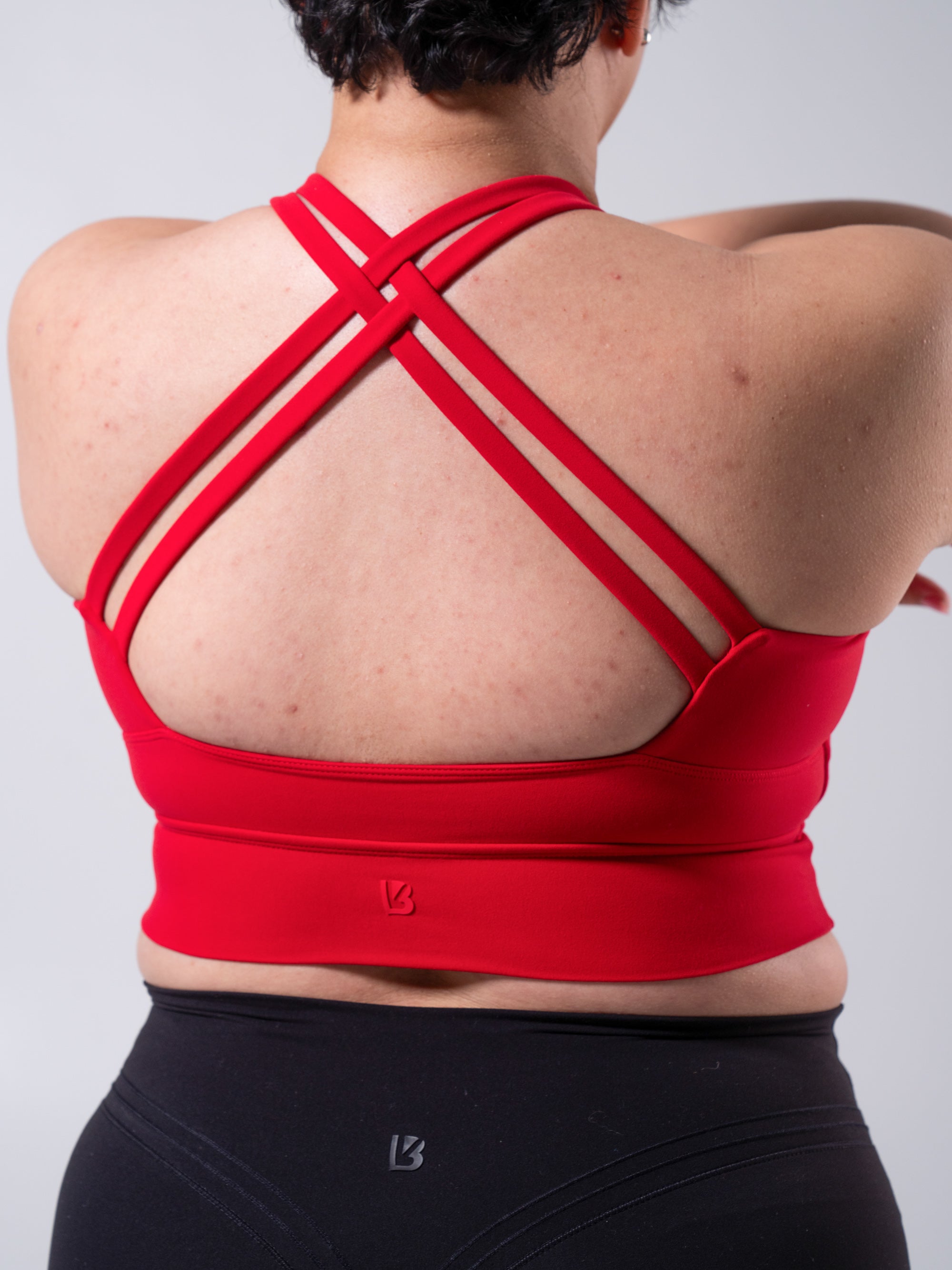 Rosa Sports Bra - Lipstick Red