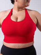 Thumbnail 3 of Rosa Sports Bra - Lipstick Red, 3 of 5