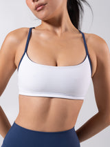 Thumbnail 9 of Reversible Sports Bra - Baked Blue and White, 9 of 13