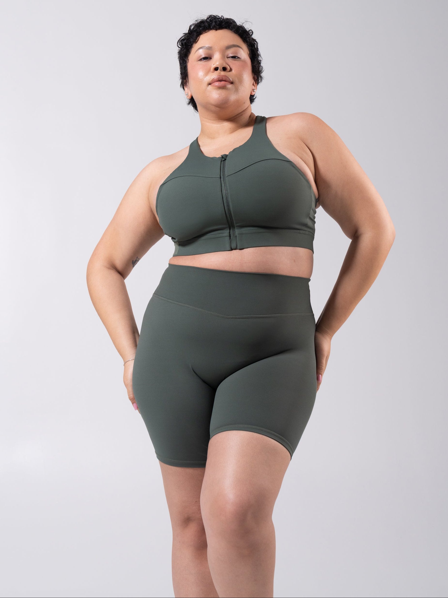 Wicked Zip Sports Bra - Limon Pepino