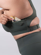 Thumbnail 5 of Wicked Zip Sports Bra - Limon Pepino, 5 of 6