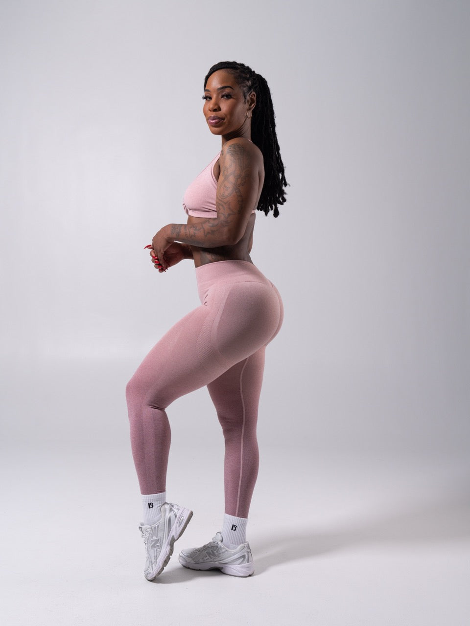 Miracle Seamless Hip Rise Legging - Heather Rose Ombre