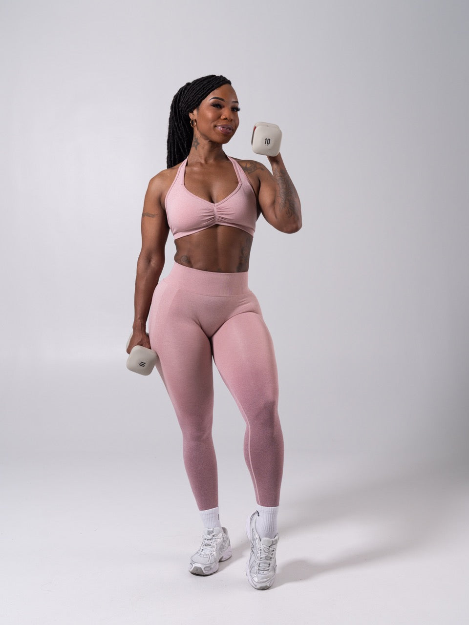Micro Seamless Sports Bra - Heather Rose Water