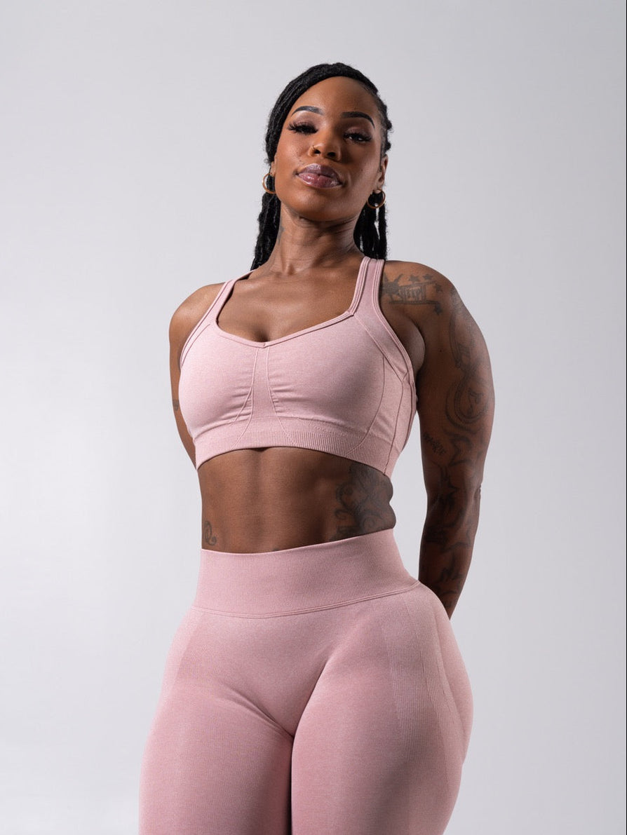 Vida Seamless Sports Bra - Heather Rose Water