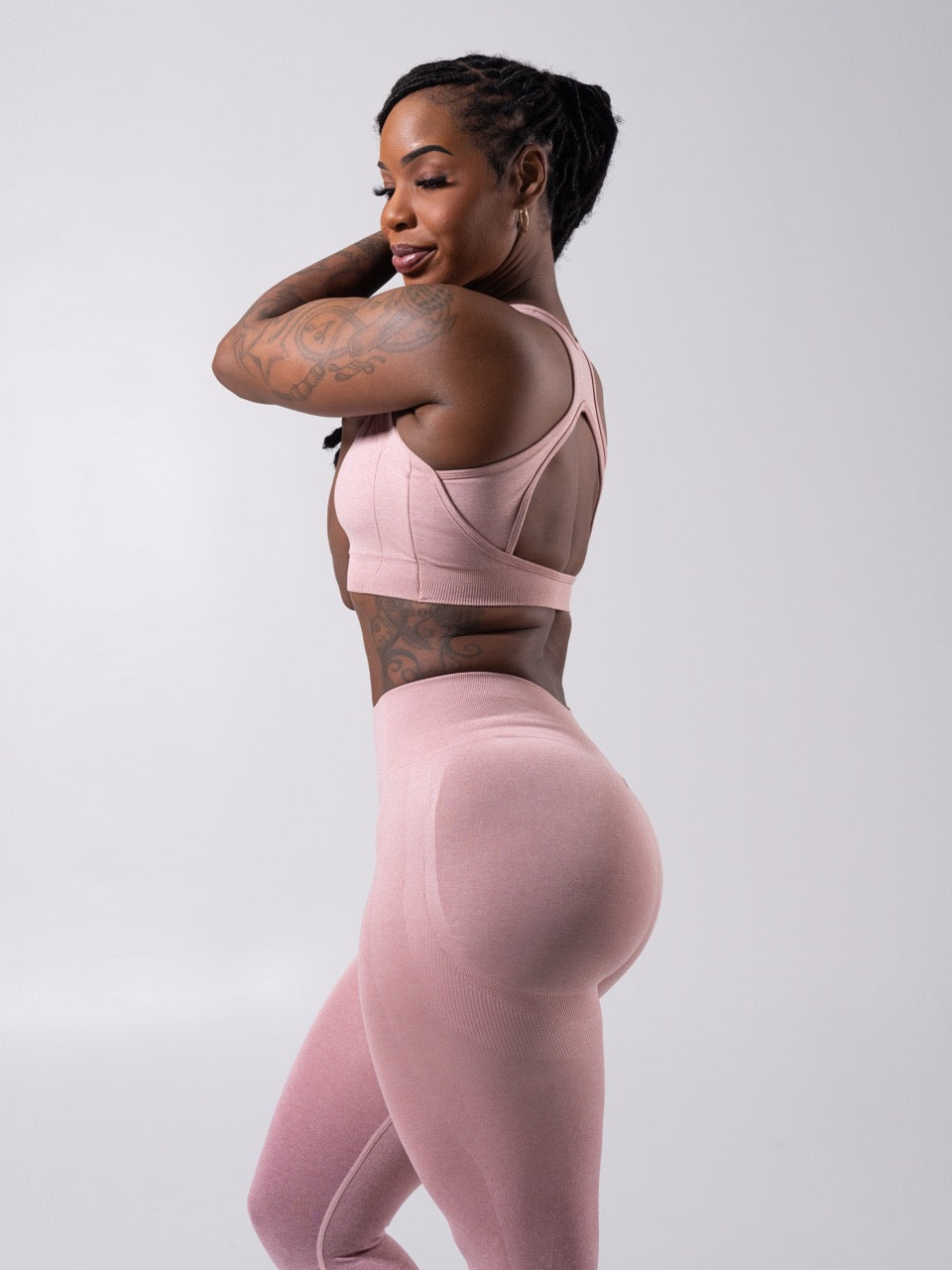 Vida Seamless Sports Bra - Heather Rose Water