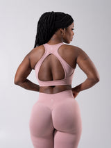 Thumbnail 4 of Vida Seamless Sports Bra - Heather Rose Water, 4 of 5