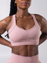 Thumbnail 3 of Vida Seamless Sports Bra - Heather Rose Water, 3 of 5