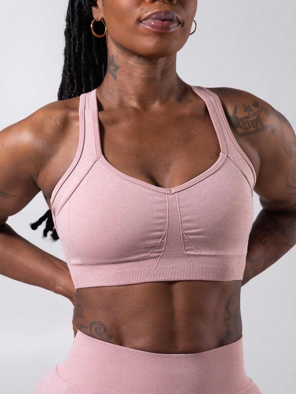 Vida Seamless Sports Bra - Heather Rose Water