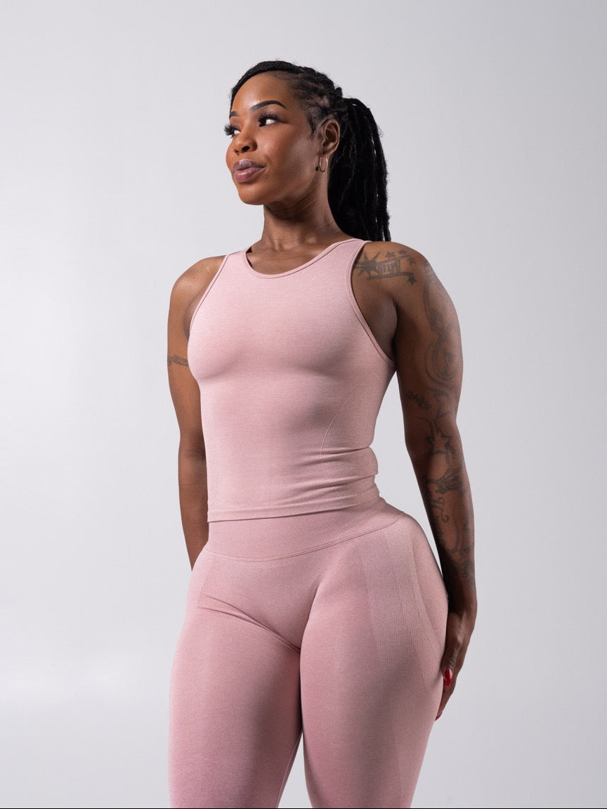 Shape Seamless Hip Tank - Heather Rose Water