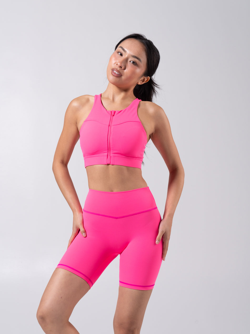 Wicked Zip Sports Bra - Hot Mess