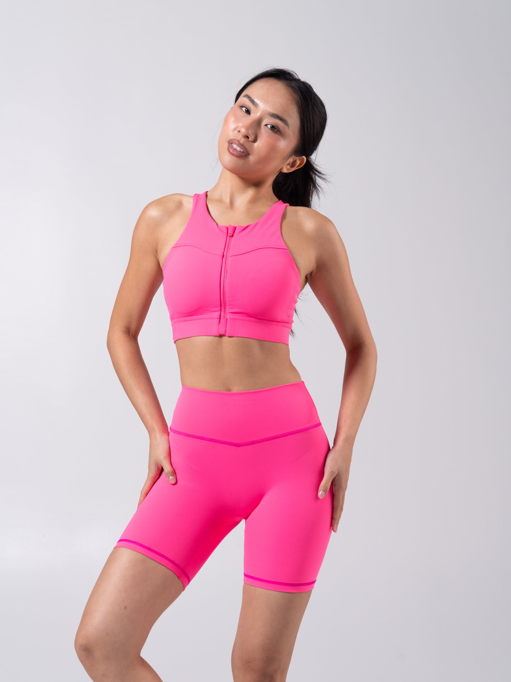 Wicked Zip Sports Bra - Hot Mess