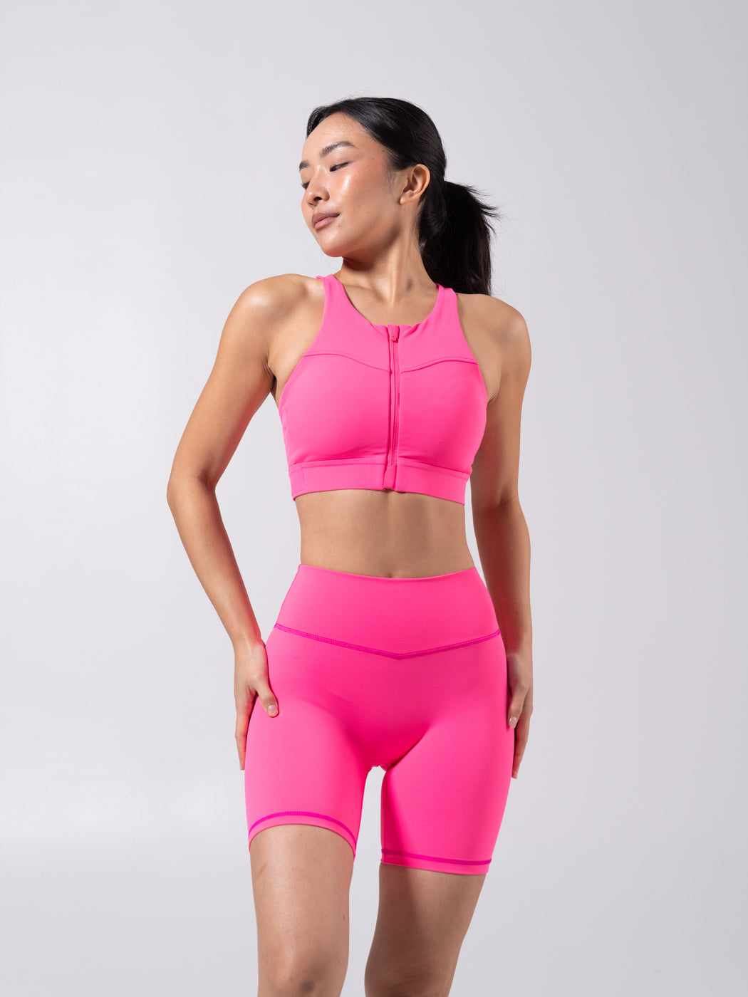 Wicked Zip Sports Bra - Hot Mess