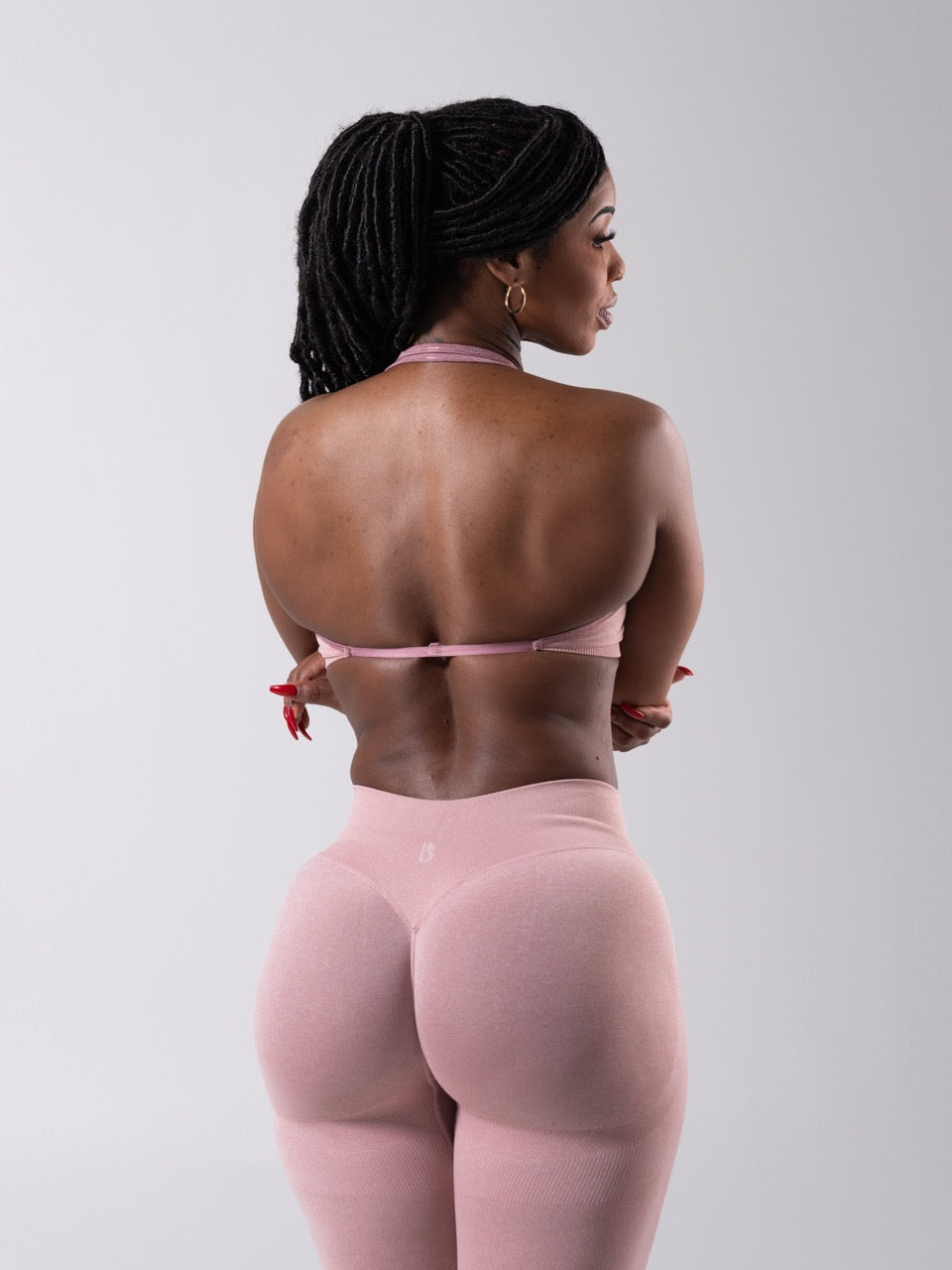 Micro Seamless Sports Bra - Heather Rose Water