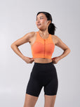 Wicked Zip Sports Bra - Lava Print