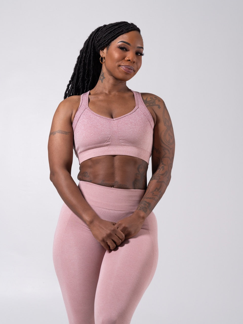 Vida Seamless Sports Bra - Heather Rose Ombre