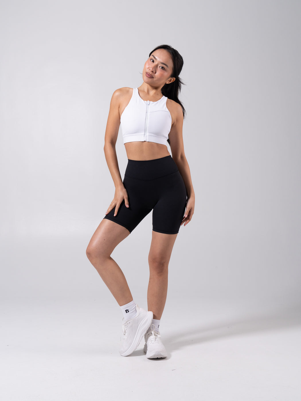 Wicked Zip Sports Bra - White