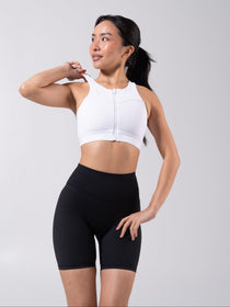 Wicked Zip Sports Bra - White