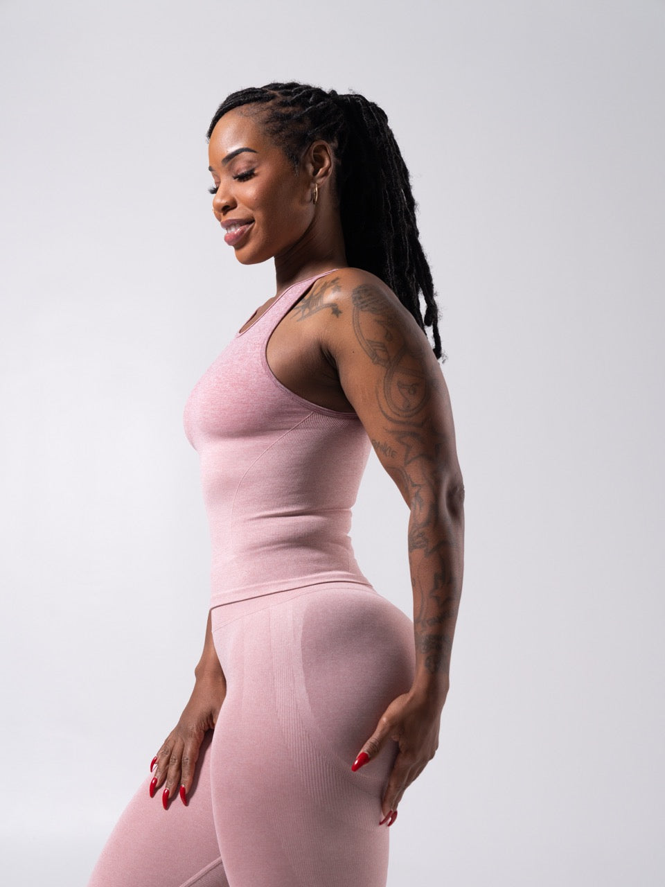 Shape Seamless Hip Tank - Heather Rose Ombre