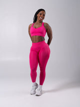 Thumbnail 3 of Vida Seamless Sports Bra - Heather Miami Vice, 3 of 7