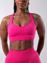 Thumbnail 4 of Vida Seamless Sports Bra - Heather Miami Vice, 4 of 7